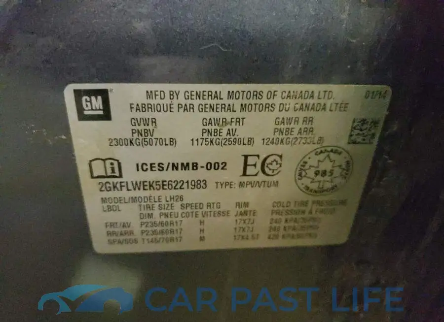 2GKFLWEK5E6221983# 13