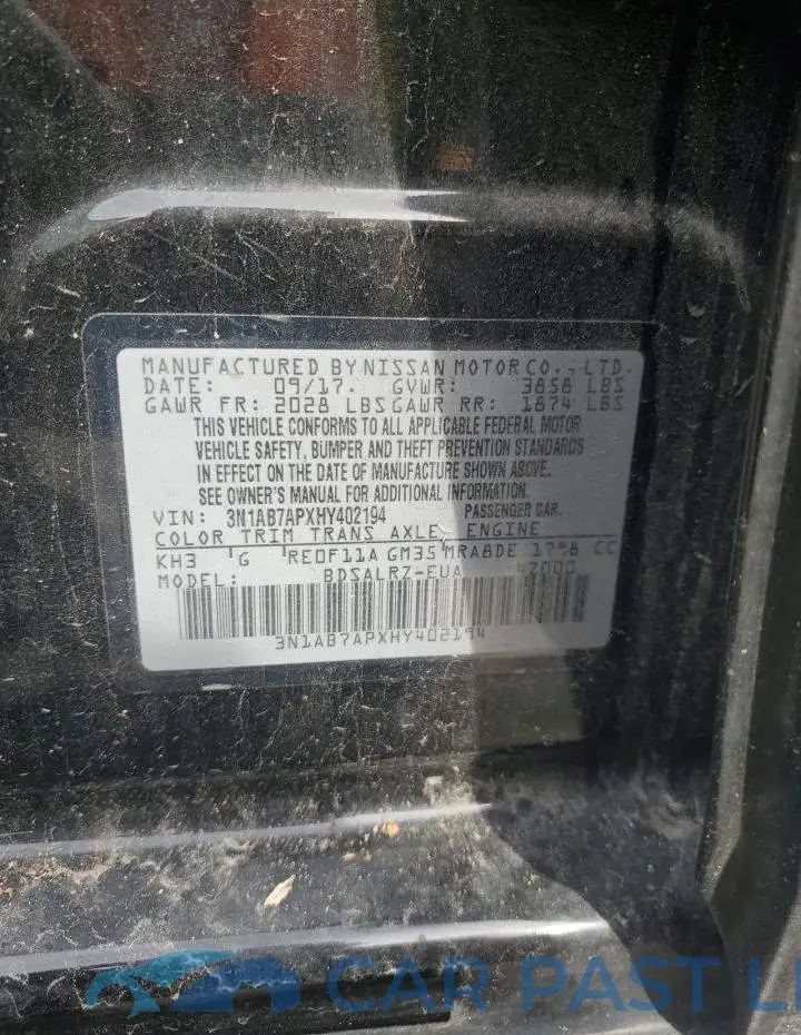 3N1AB7APXHY402194# 13