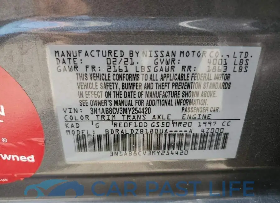 3N1AB8CV3MY254420# 12