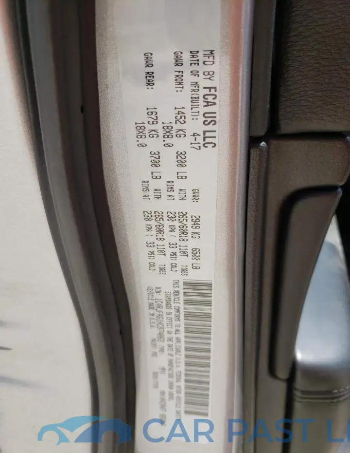1C4RJFAG1HC874063# 12