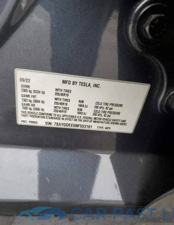 7SAYGDEE6NF553161# 12