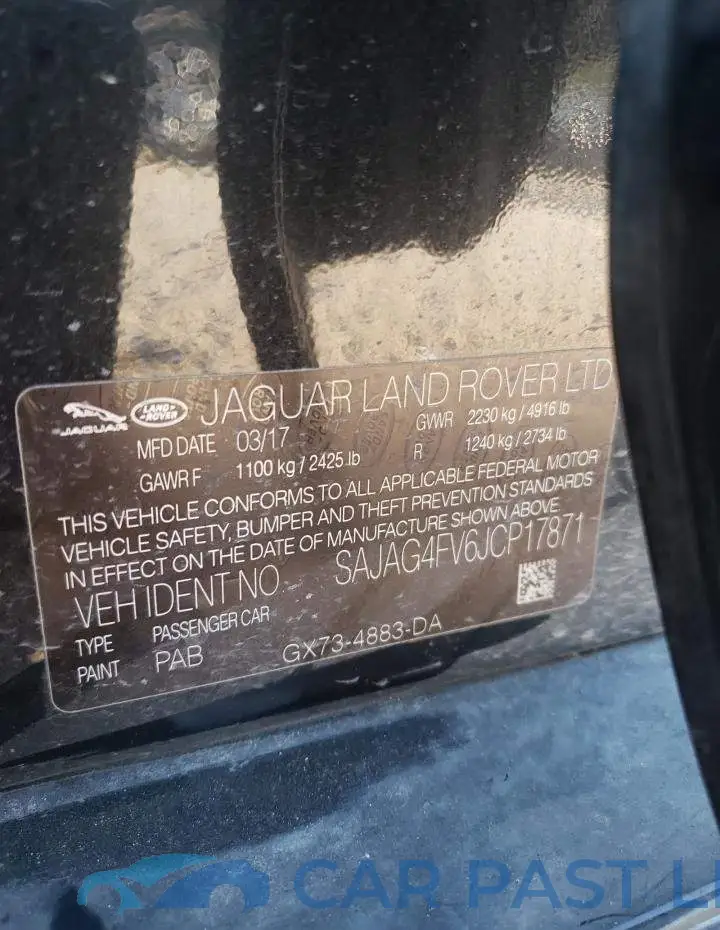 SAJAG4FV6JCP17871# 12
