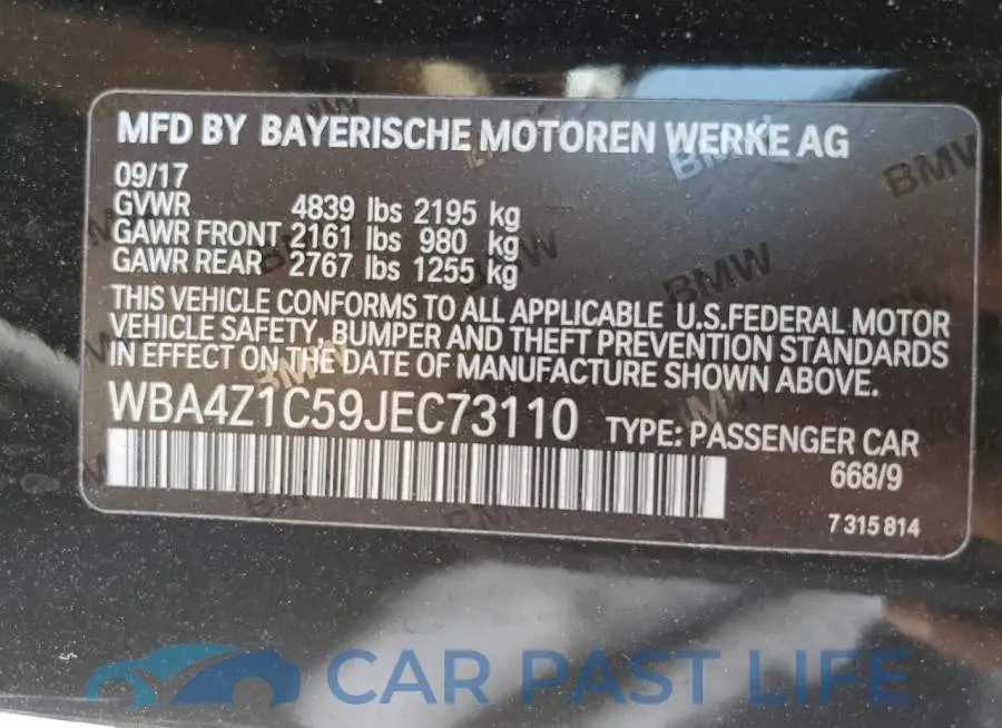 WBA4Z1C59JEC73110# 13