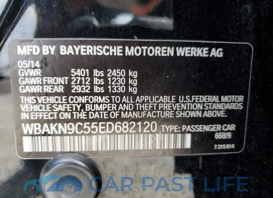 WBAKN9C55ED682120# 12