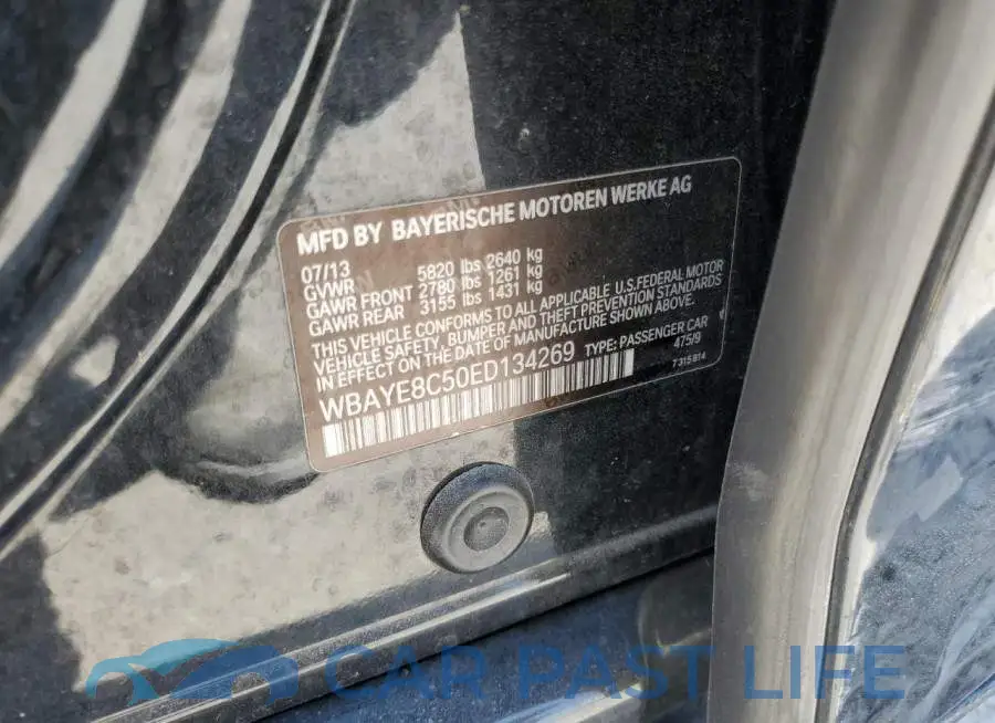 WBAYE8C50ED134269# 12