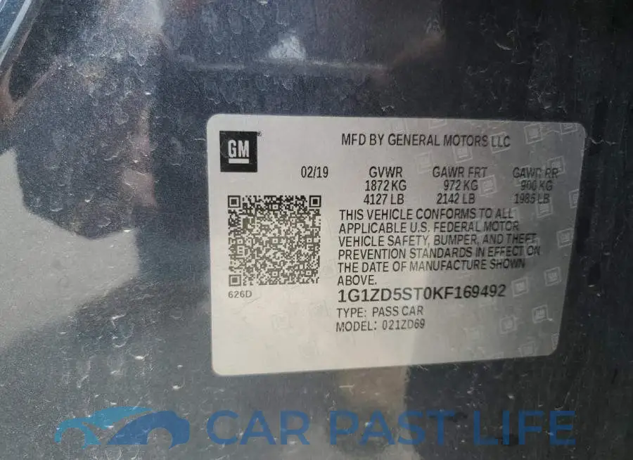 1G1ZD5ST0KF169492# 12