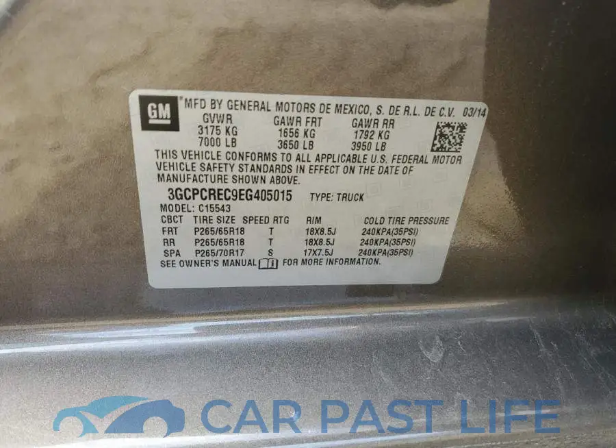 3GCPCREC9EG405015# 12