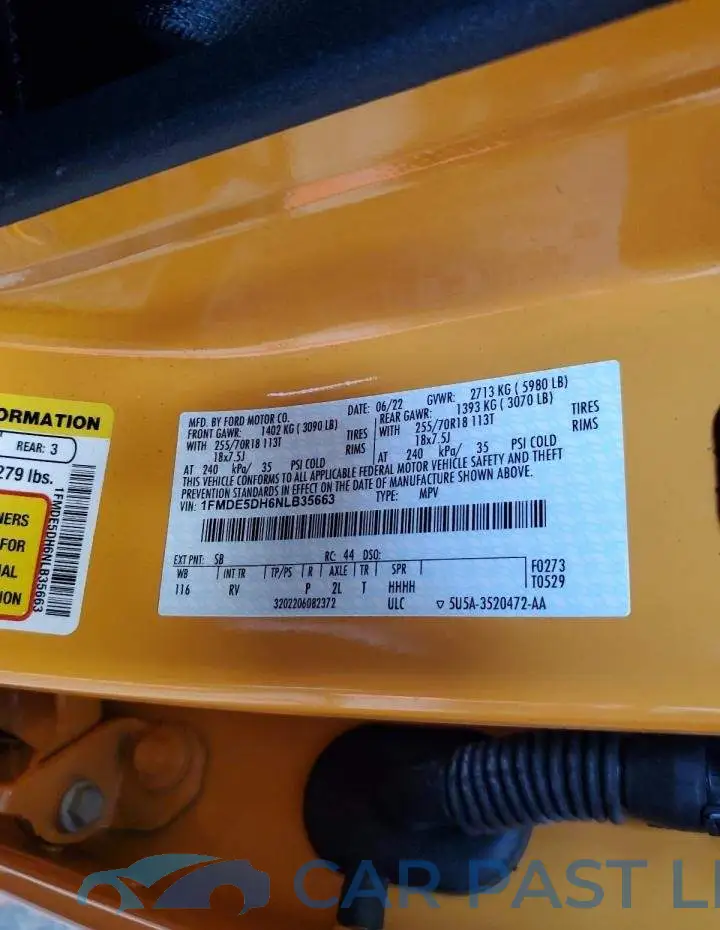 1FMDE5DH6NLB35663# 14