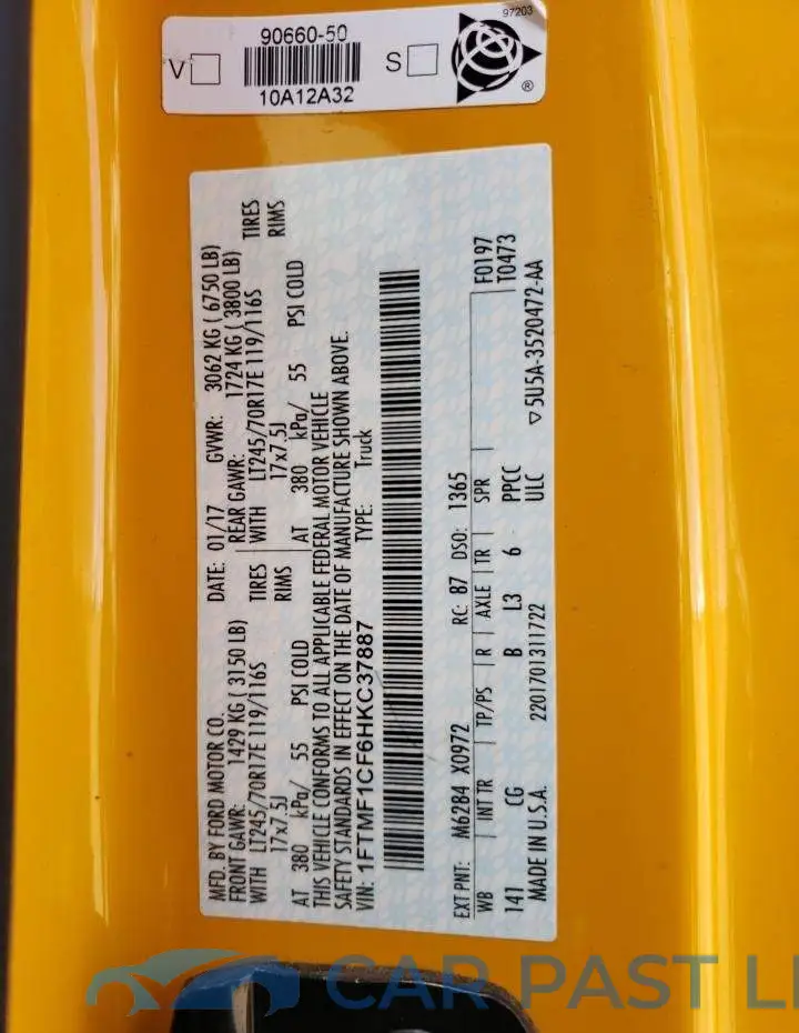 1FTMF1CF6HKC37887# 12