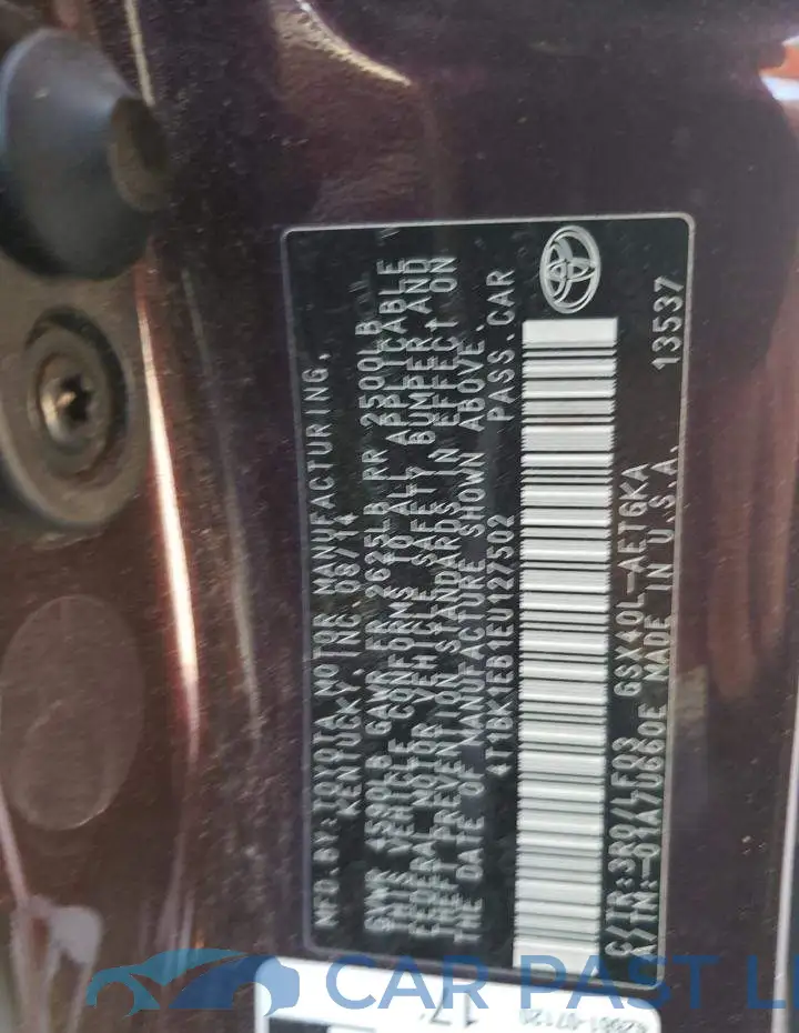 4T1BK1EB1EU127502# 12