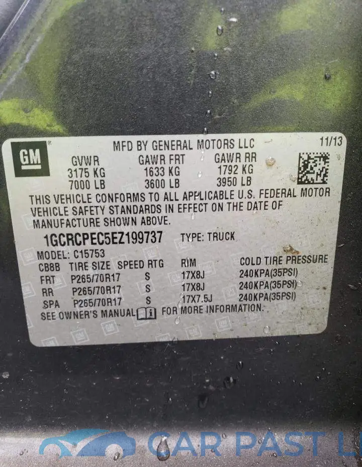 1GCRCPEC5EZ199737# 12