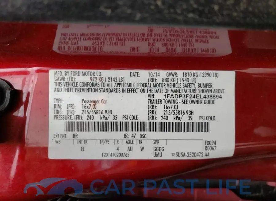 1FADP3F24EL438894# 12