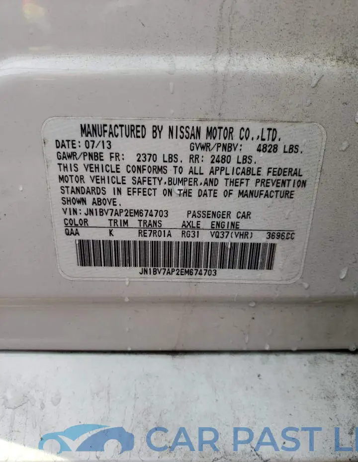 JN1BV7AP2EM674703# 12