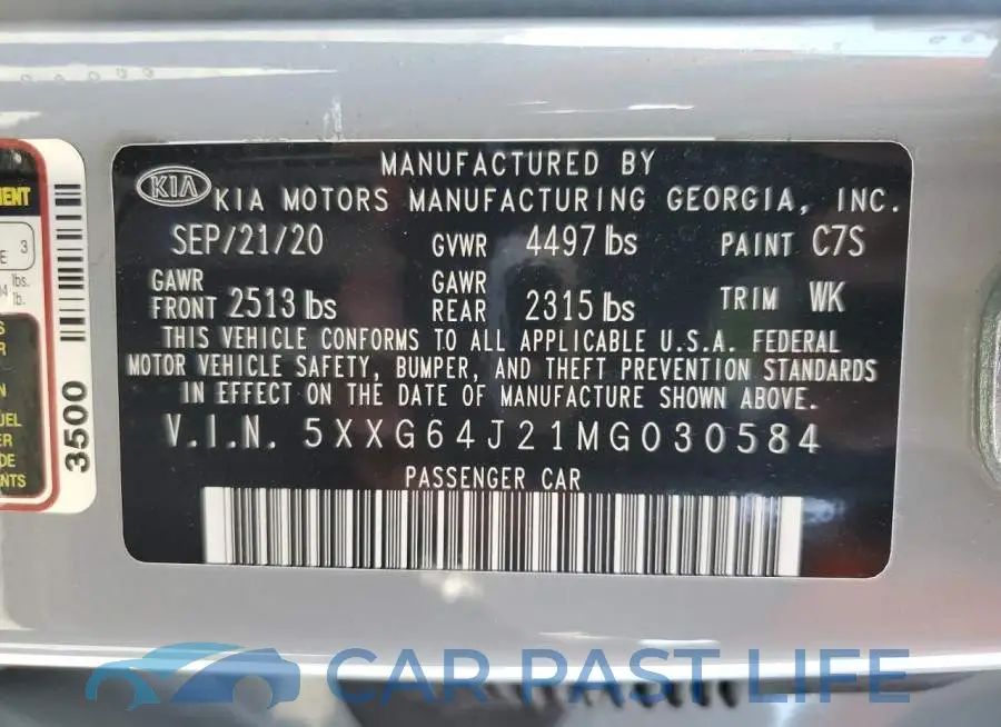5XXG64J21MG030584# 12