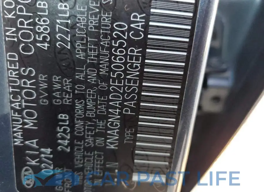 KNAGN4AD2E5066520# 12