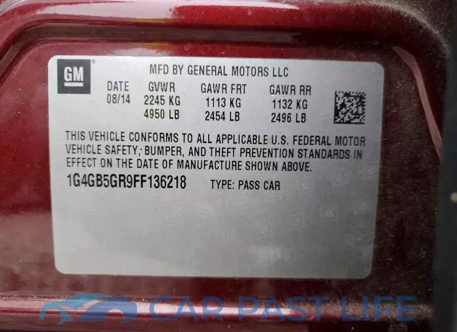 1G4GB5GR9FF136218# 12