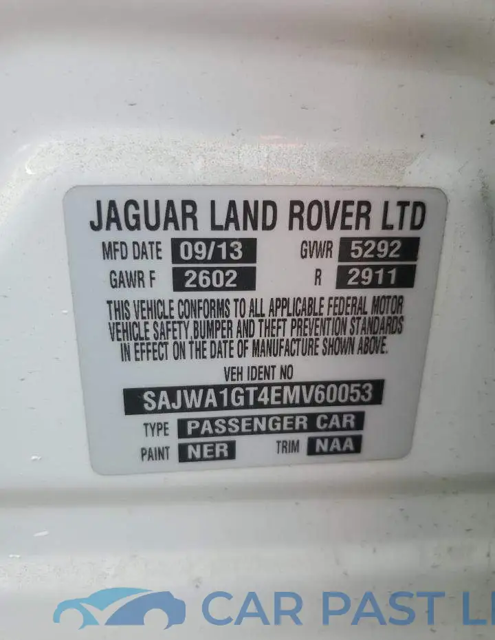 SAJWA1GT4EMV60053# 12