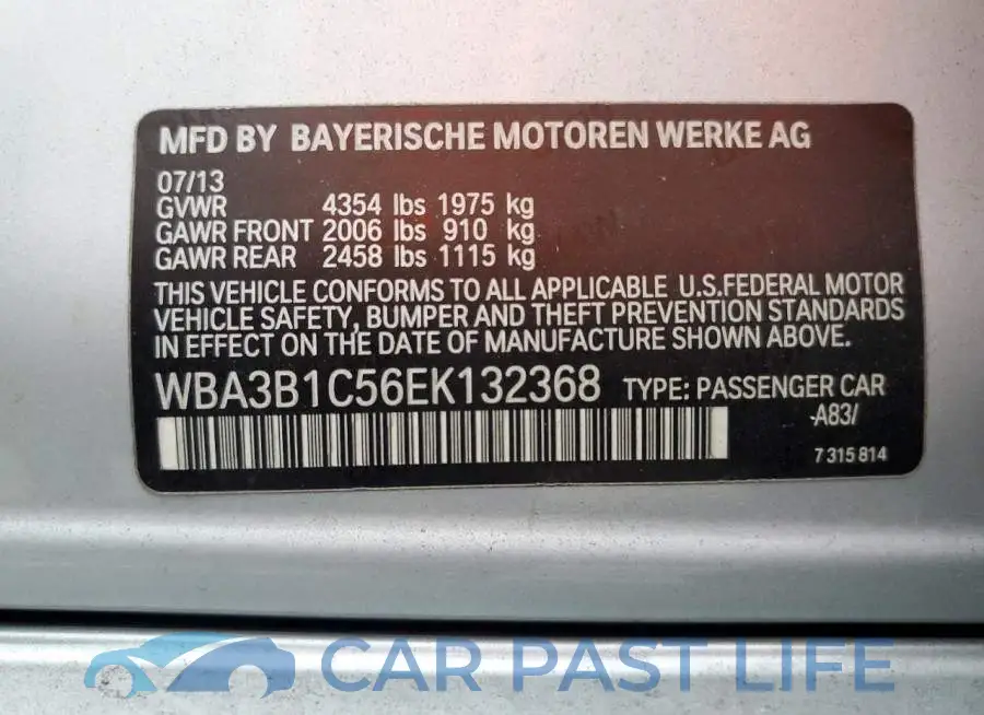 WBA3B1C56EK132368# 13