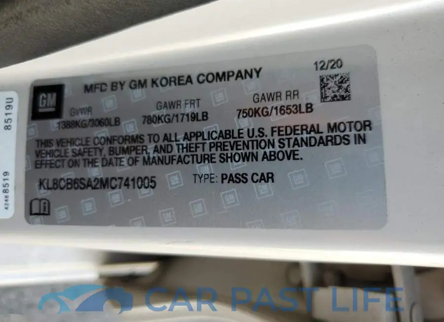 KL8CB6SA2MC741005# 12