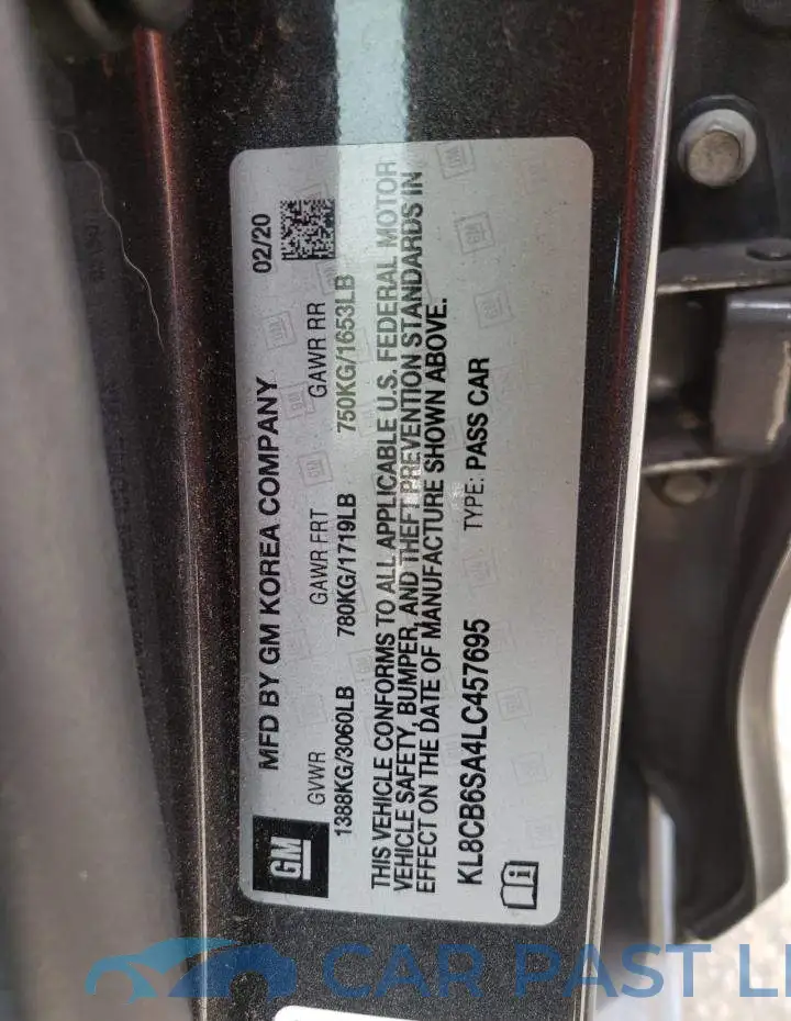 KL8CB6SA4LC457695# 12