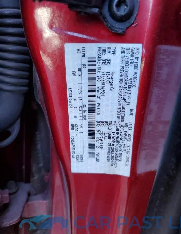 1FADP3F29EL202158# 12