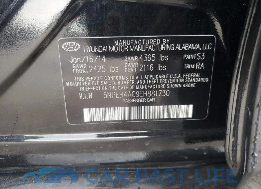 5NPEB4AC9EH881730# 12