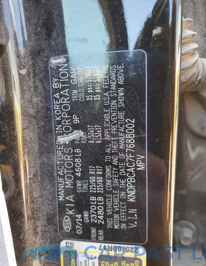 KNDPBCAC7F7688002# 12