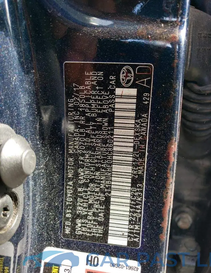2T1BURHE0HC860211# 13