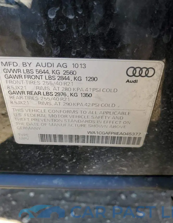 WA1CGAFP8EA045377# 13