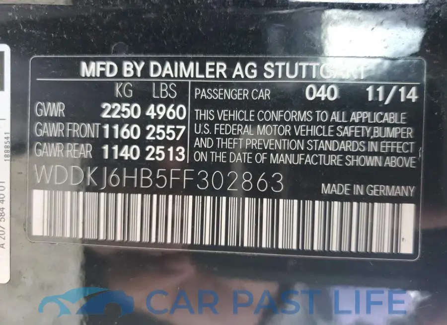 WDDKJ6HB5FF302863# 12