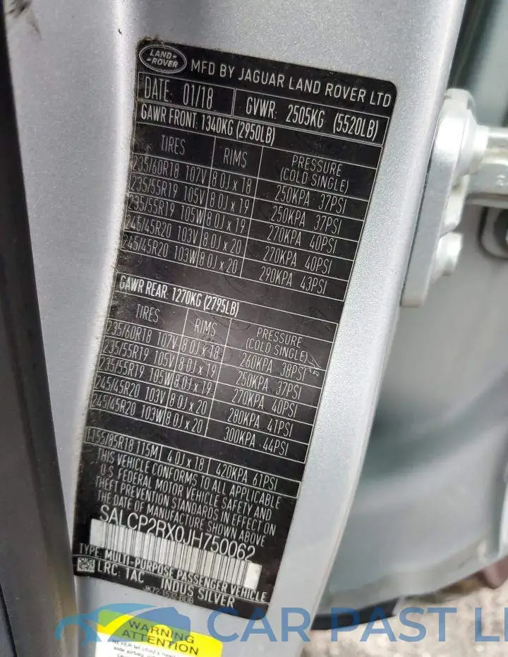SALCP2RX0JH750062# 13