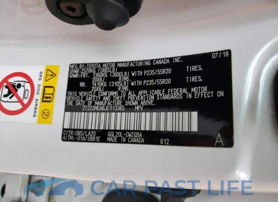 2T2ZZMCA6JC113365# 13