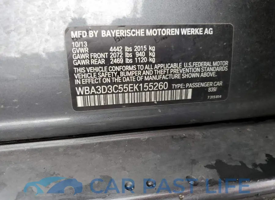 WBA3D3C55EK155260# 12