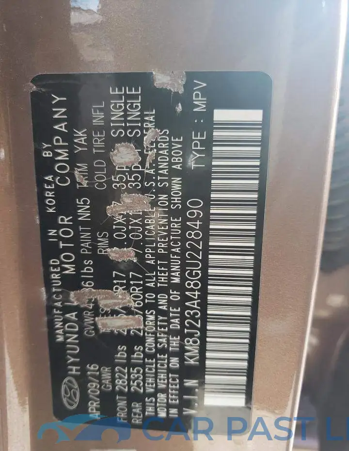 KM8J23A48GU228490# 13
