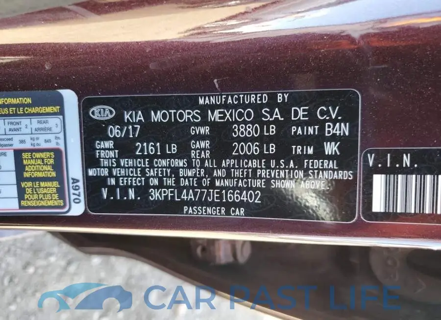 3KPFL4A77JE166402# 12