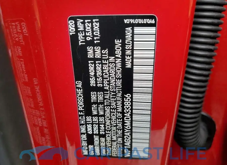 WP1AG2AY6MDA33856# 12