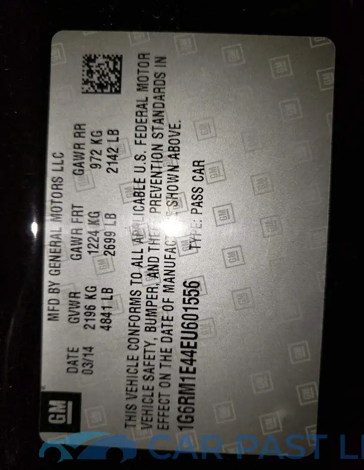 1G6RM1E44EU601556# 12