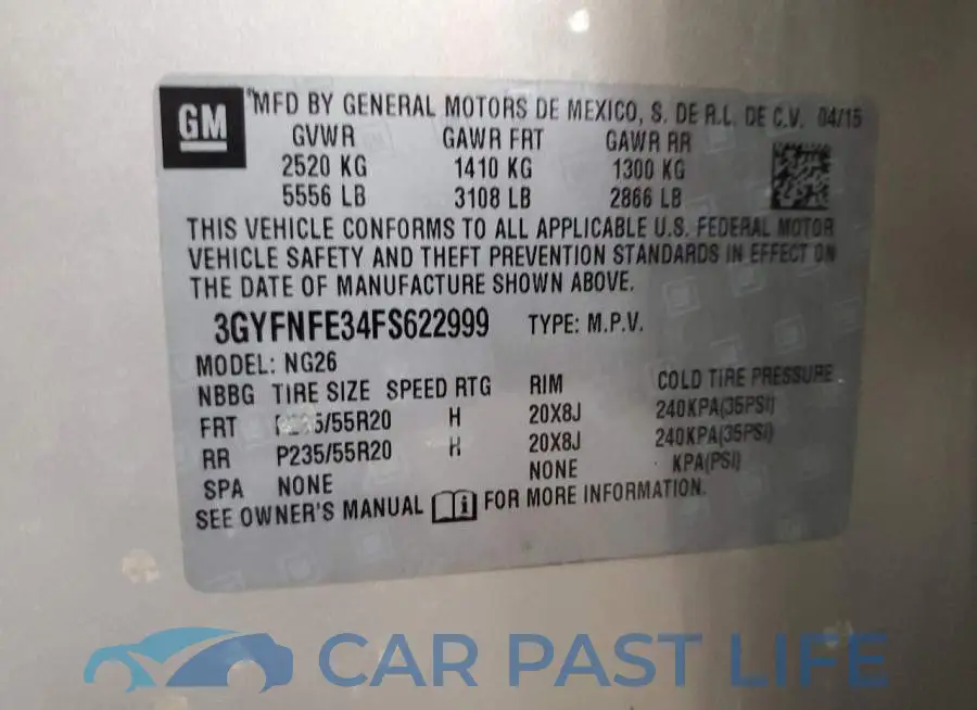 3GYFNFE34FS622999# 13