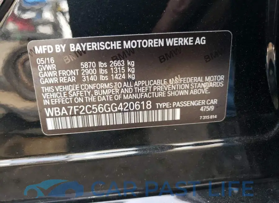 WBA7F2C56GG420618# 12
