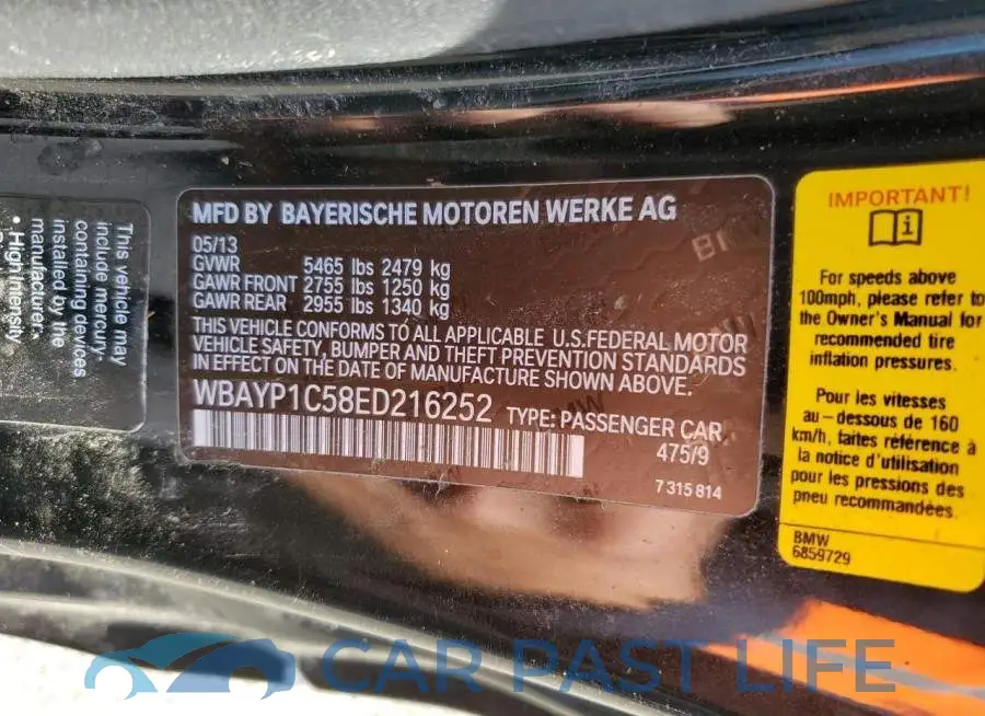 WBAYP1C58ED216252# 12