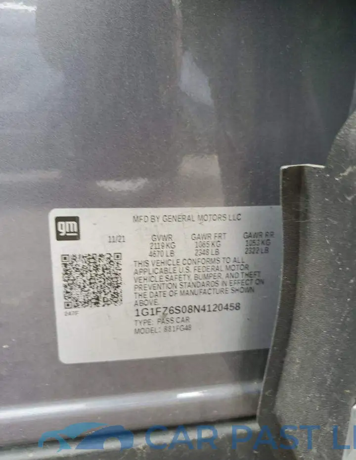 1G1FZ6S08N4120458# 13