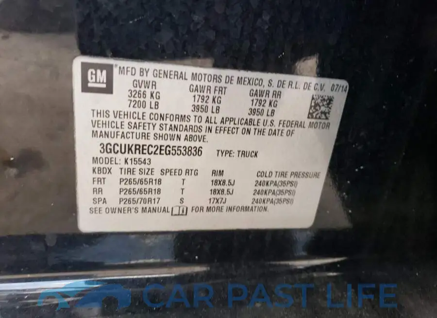 3GCUKREC2EG553836# 12