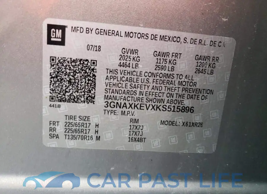 3GNAXKEVXKS515896# 14