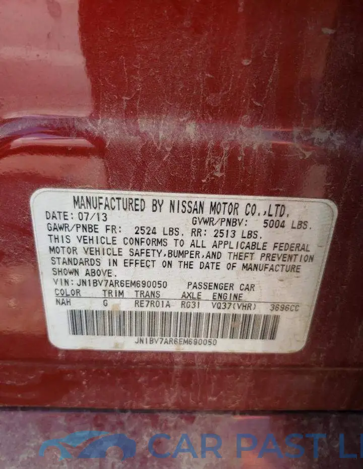JN1BV7AR6EM690050# 12