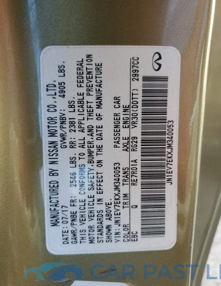 JN1EV7EKXJM340053# 12