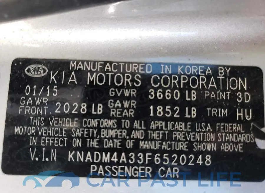 KNADM4A33F6520248# 12