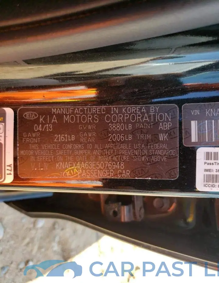 KNAFX4A63E5076948# 12