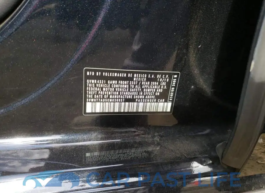 3VW6T7AU5KM036937# 12