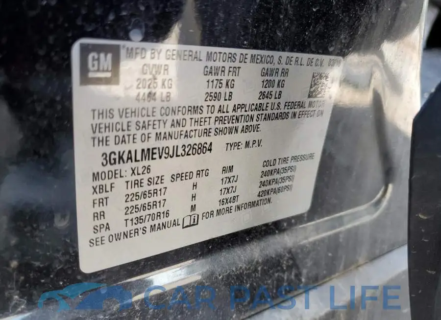 3GKALMEV9JL326864# 14