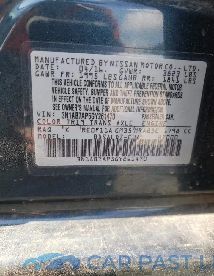 3N1AB7AP5GY261470# 12
